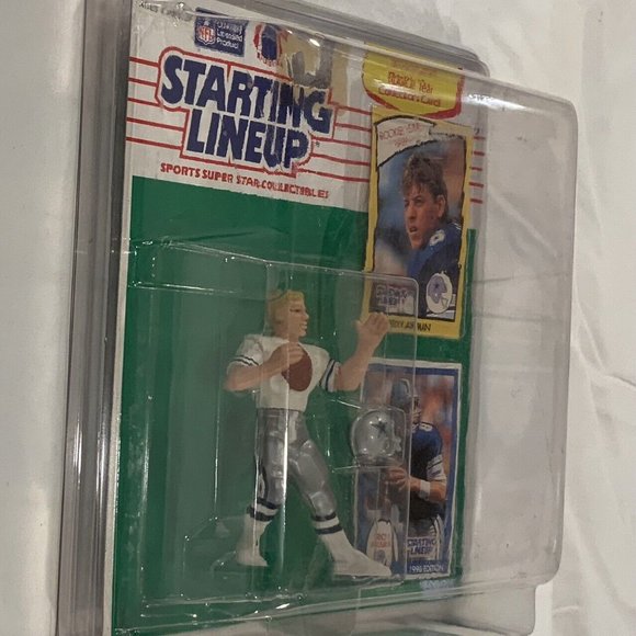 1990 TROY AIKMAN Starting Lineup ROOKIE SLU DALLAS COWBOYS w/ PROTECTIVE CASE! - Picture 6 of 7